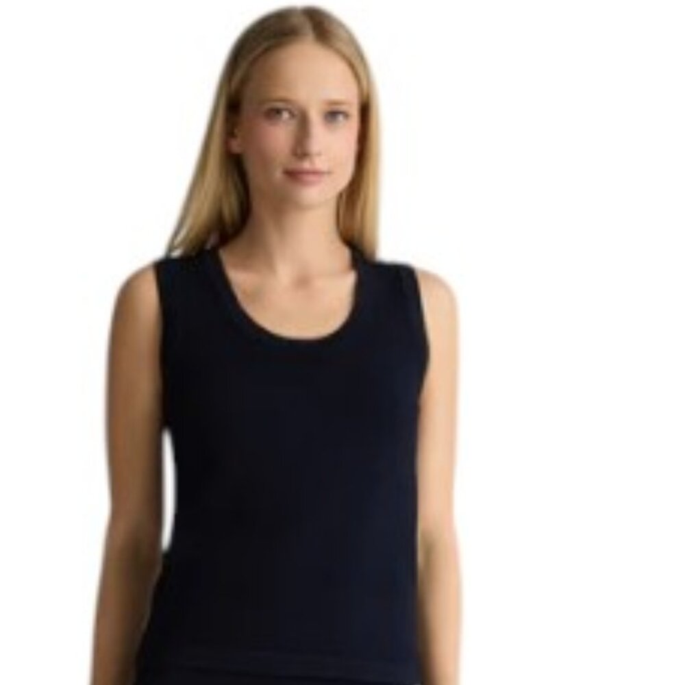 BCBGMaxAzria Black Wool Bland  Knit Scoop Neck Tank Top Size M